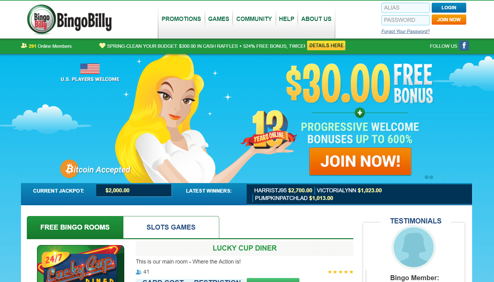 New billy bingo new site